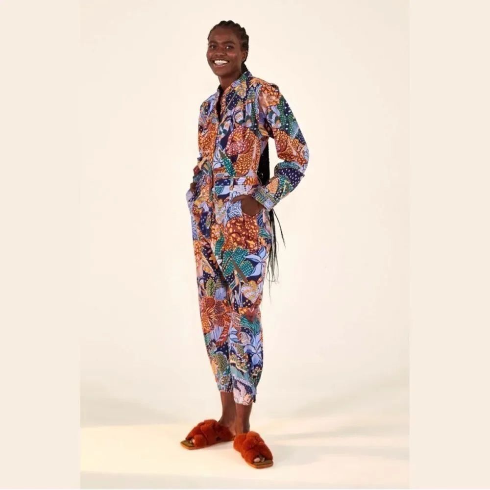 farm rio cool leopards canvas coveralls jumpsuit jungle